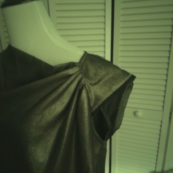 Vera Wang SIMPLY VERA Metallic/Mesh Belt Tunic Top - Picture 4 of 7